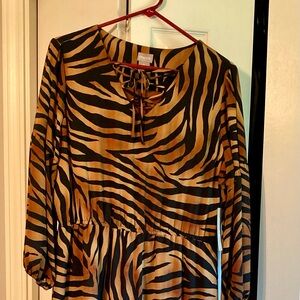 Chicos Tiger print dress. NWT Size 3P or 14/16